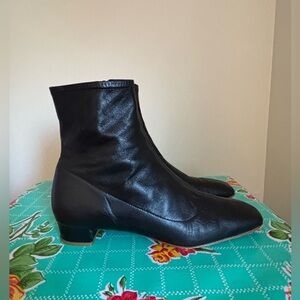 By Far Este Black Leather Ankle Boots size 40 9